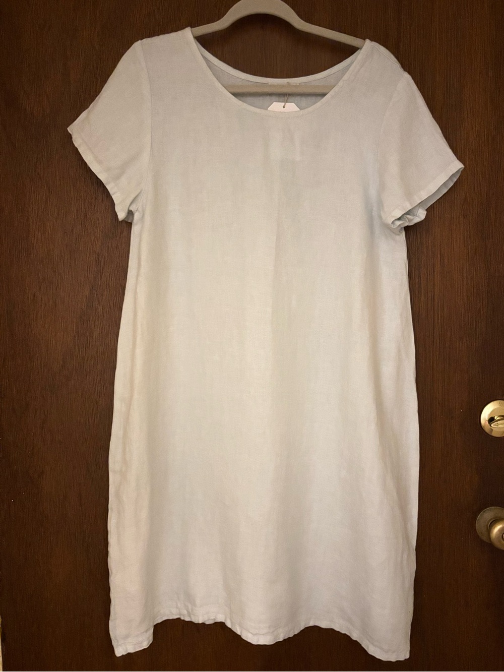 NWT CP Shades Short Sleeve Linen Shift Dress in Pale Blue - Picture 4 of 5
